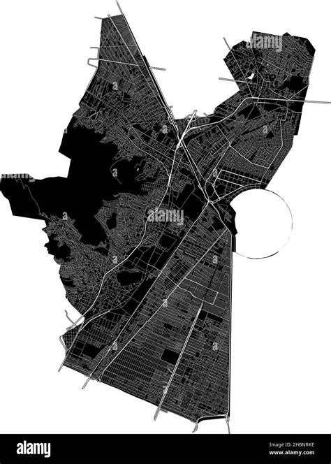 Ecatepec, Mexico, high resolution vector map with city boundaries, and ...