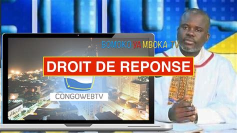 Flash Droit De Reponse De Congoweb Tv Bosolo Na Politik Isra L