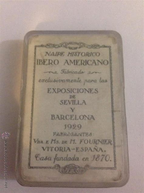 Naipe Historico Ibero Americano Fournier 1929 Comprar Baraja