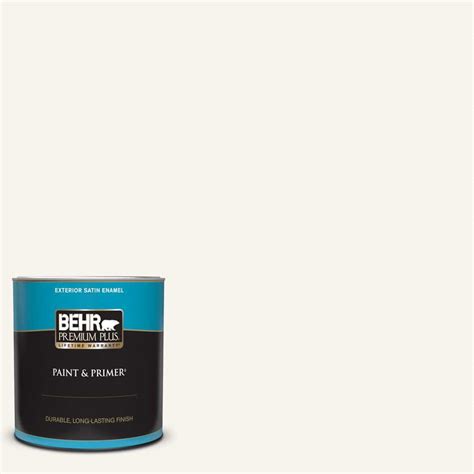 Behr Premium Plus 1 Qt Pwn 10 Decorator White Satin Enamel Exterior