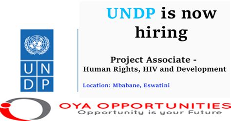 Undp Project Intern Associate Human Rights Hiv In Eswatini Oya