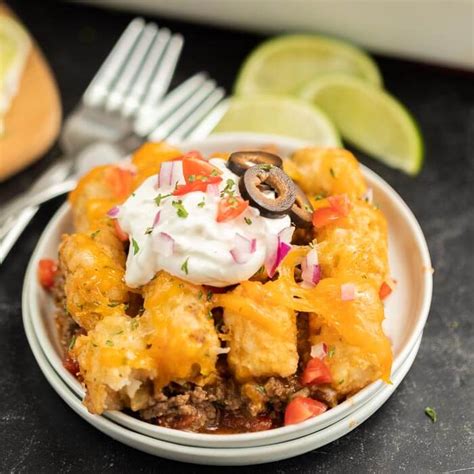 Easy Beef Enchilada Tator Tot Casserole Recipe Easy Beef Enchiladas