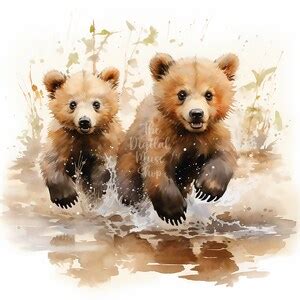 Bear Cubs Clipart Bear Clipart Digital Download Clipart Cute Bundle Clipart Bear Art Digital ...