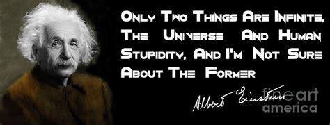 Einsteins Quote On Human Stupidity Photograph By Doc Braham