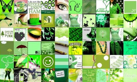 Green Collage Green Green Beauty Shades Of Green