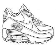 Coloriage Basket Nike Air Max Classique Dessin Basket à imprimer