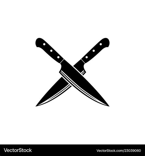 Cross Knife Icon Royalty Free Vector Image VectorStock