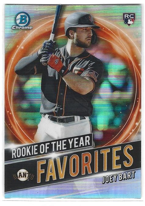 JOEY BART 2021 BOWMAN CHROME ROY FAVORITES REFRACTOR ROOKIE GIANTS G1