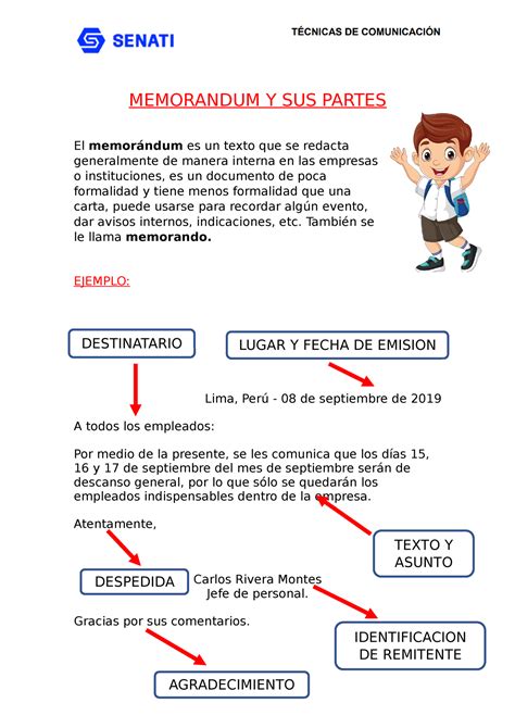 El Memorandum Y Sus Partes Memorandum Y Sus Partes El Memor Ndum Es