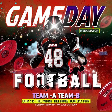 Game Day Flyer Template Postermywall