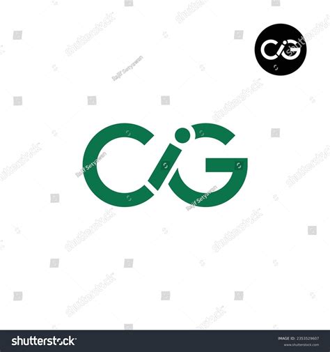 Letter CIG Monogram Logo Design Royalty Free Stock Vector 2353529607