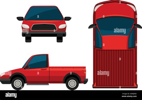 Parked White Truck Stock Vector Images Alamy