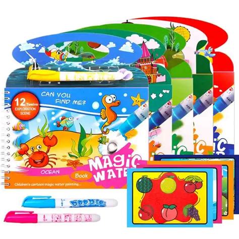 Magical Water Book Drawing Montessori Toys Reusable Coloring Book Magic