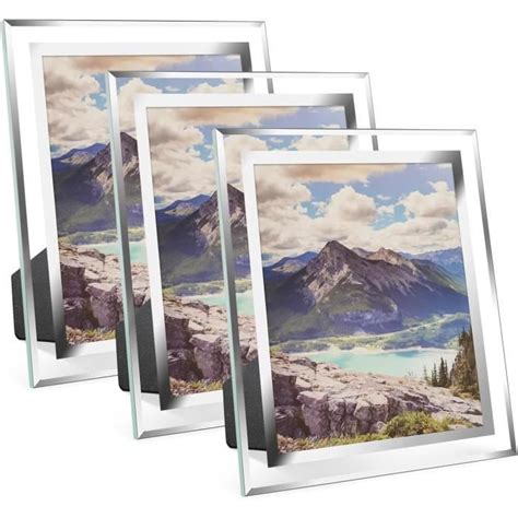 Cadre Photo En Verre 20 X 25Cm Lot De 3 Cadre Photo Mural Moderne