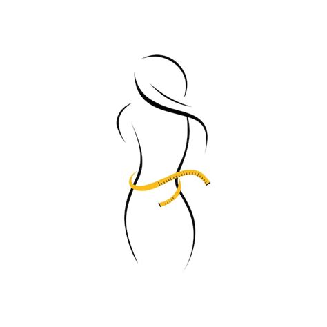 Premium Vector | Weight loss slim icon logo vector