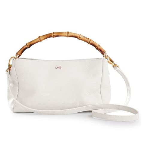 Monogrammed Bamboo Elisabetta Crossbody Bag Mark And Graham