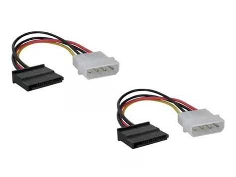 Kit Adaptador Molex Ide Para Sata Energia 2x Unidades