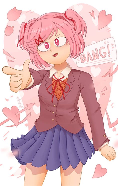 DDLC: Natsuki by UnderLoudF on DeviantArt