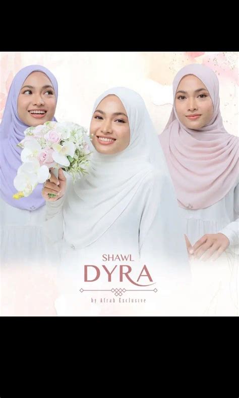 Shawl Nikah Off White Afrah Exclusive Women S Fashion Muslimah