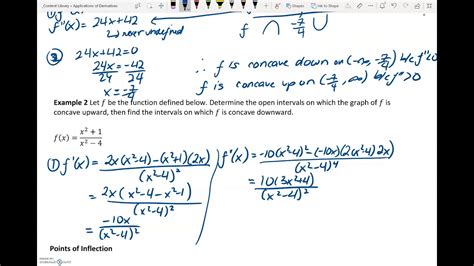 Ap Calculus Concavity And 2nd Derivative Test Youtube