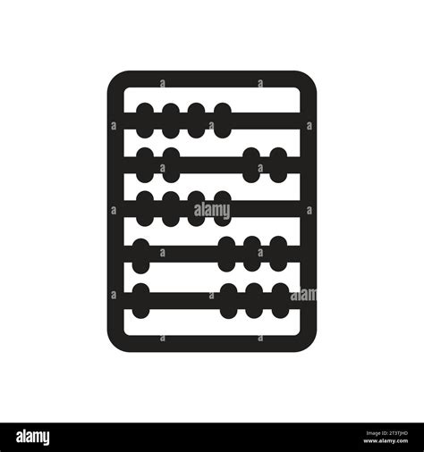 Flat Icon In Black And White Abacus Royalty Free Vector Stock Vector