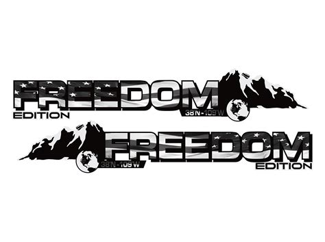 Buy 2 X Off Road Freedom Edition Hood Decal Rocky Ain Decal Black And White Fits Jeep Wrangler