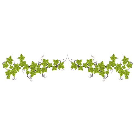 Ivy Leaves Divider Free Svg