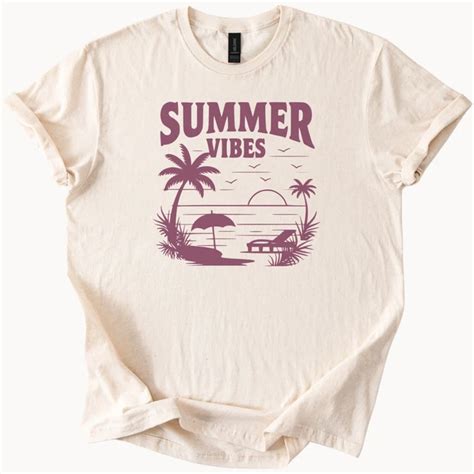 Hot Trending Beach Vibes Tee Summer Graphic TShirt Vacation Top Design