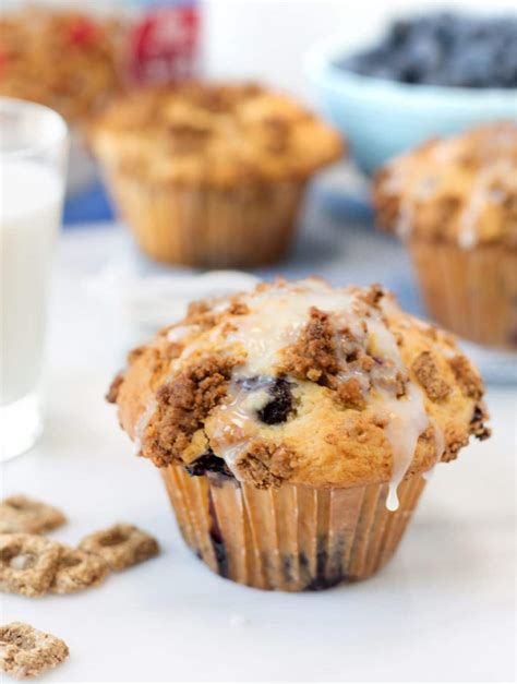 Cracklin Oat Bran Blueberry Crunch Muffins Striped Spatula