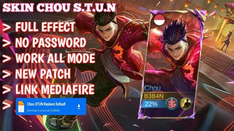 NEW Script Skin Chou STUN No Password Effect Voice New Patch