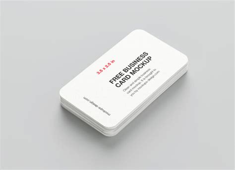 Rounded Business Card Mockup - GraphicsBunker