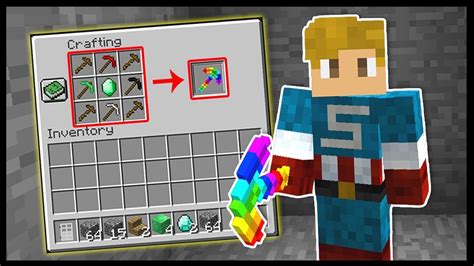 How To Craft The Rainbow Pickaxe Overpowered Youtube