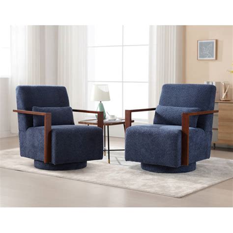 Latitude Run Ynes Wide Upholstered Swivel Armchair Wayfair