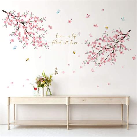 Cherry Blossom Tree Branch Wall Decal