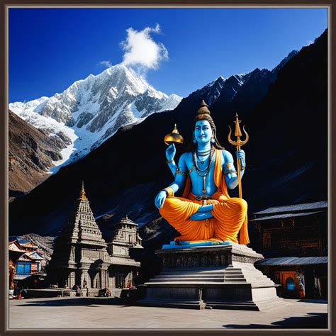 Lord Shiva in front of Kedarnath temple by rti tfth - Playground