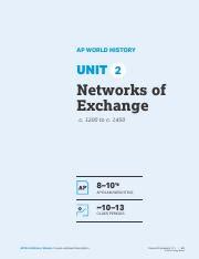 Worldhistory Unit Pdf Ap World History Unit Networks Of Exchange C