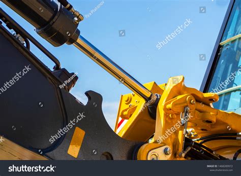 Hydraulic Piston System Bulldozers Tractors Excavators Stock Photo