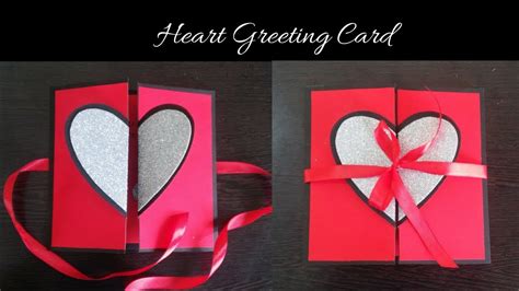 Heart Greeting Card Diy Handmade Card Tutorial How To Make Heart