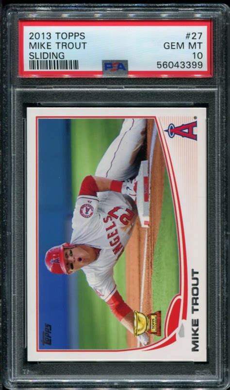 2013 Topps 27 Mike Trout Sliding PSA 10 56043399 All Star Cards Inc