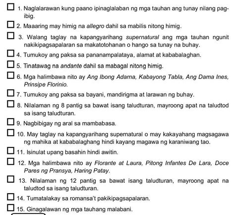 Panuto Lagyan Ng Arrow Up Ang Loob Ng Kahon Kung Ang Mga Pahayag