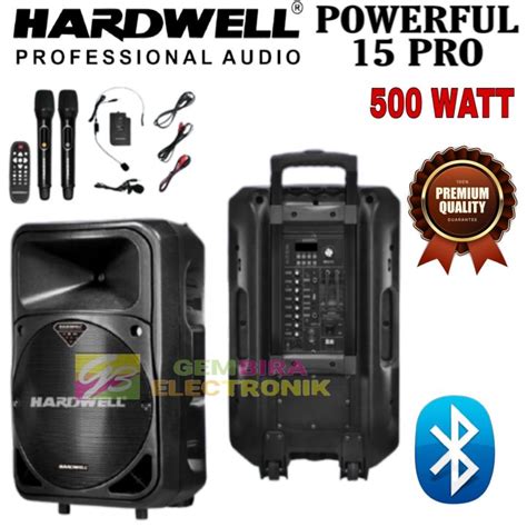 Speaker Aktif Portable Hardwell Powerful 15 Pro 15 Inch Original