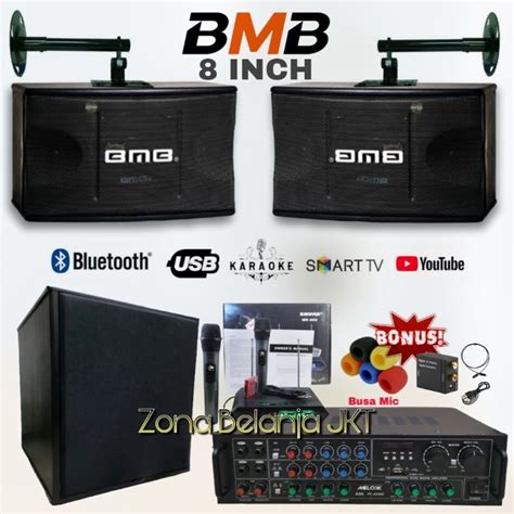 Jual Paket Sound Karaoke Set Speaker Bmb Inch Subwoofer Inch