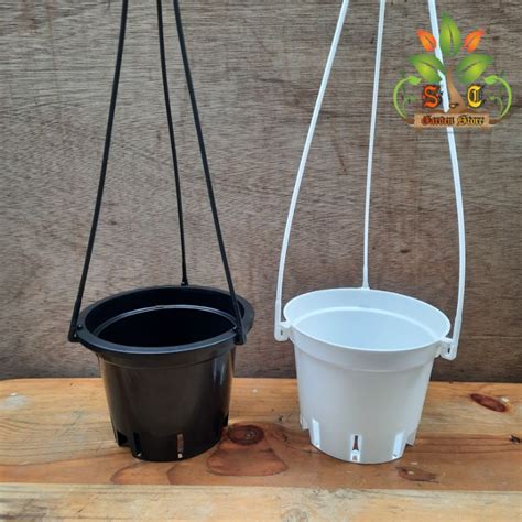 Jual Pot Bunga Gantung Anggrek Gbl Warna Hitam Putih Pot Tanaman