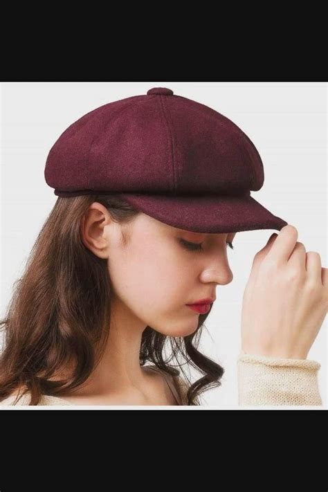 Womens Newsboy Cap Paperboy Hat Winter Wool Beret Hat Cabbie Fiddler