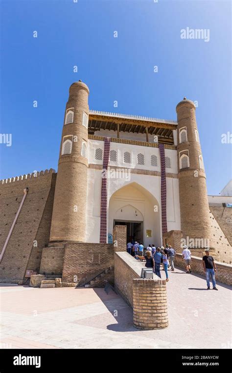 Main Gate Of The Ark Fortress Bukhara Buchara Uzbekistan Central