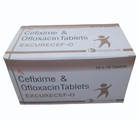 Extracure Cefixime Ofloxacin Tablet 400 Mg Packaging Size 10X10 At