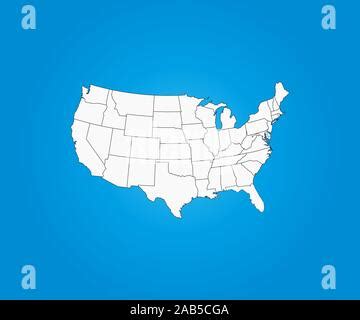 Fronteriza México Estados Unidos mapa Imagen Vector de stock Alamy