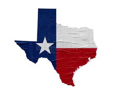 Mapa De Texas Do Estado De E U Bandeira Foto De Stock Imagem De