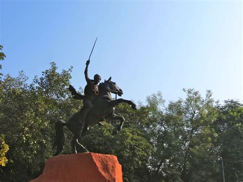 Equestrian statue of Rani of Jhansi Lakshmibai in Gwalior, Madya ...