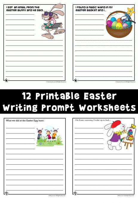 Free Easter Writing Prompt Worksheets